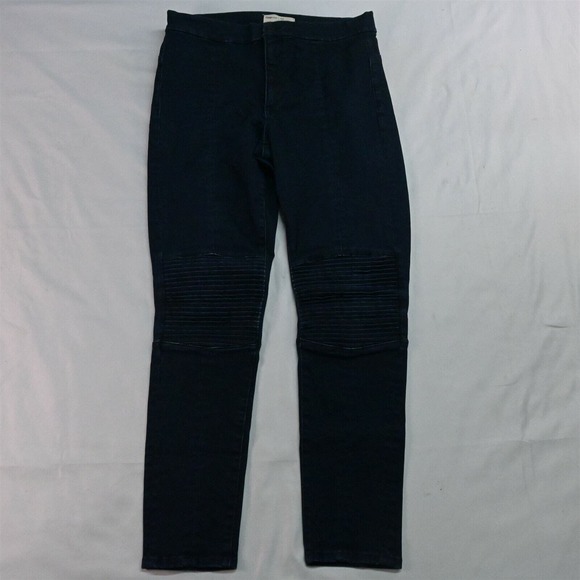Gap 28‎ True Skinny Moto High Rise Dark Wash Stetch Denim Jeans - Picture 1 of 3